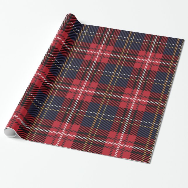 Tartan Weihnachten Kariert Geschenkpapier (Ungerollt)