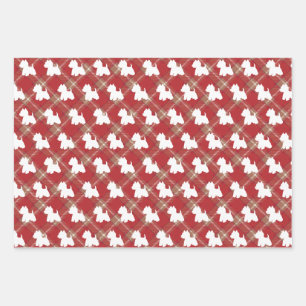 Tartan Westie Geschenkpapier Set