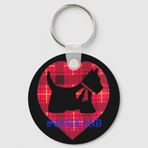 Tartan Westie Schottland Schlüsselkette Schlüsselanhänger