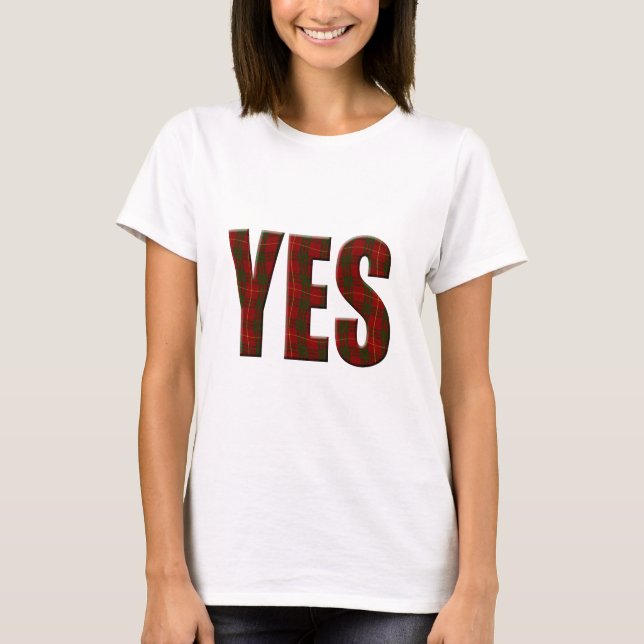 Tartan Yes T-Shirt (Vorderseite)
