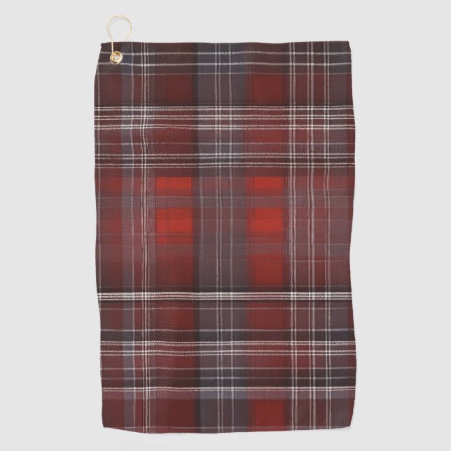 Tartan, Zeitloses Karo Muster Golfhandtuch (Vorderseite)