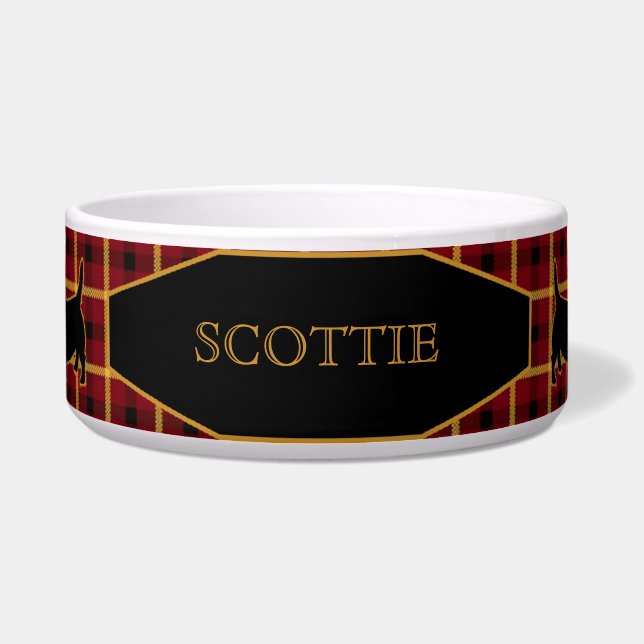 Tartankarierte schottische Terrier/Scotties Napf (Vorderseite)