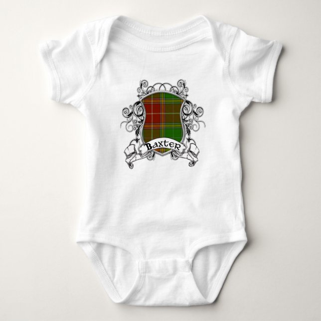 Tartanschild Baby Strampler (Vorderseite)