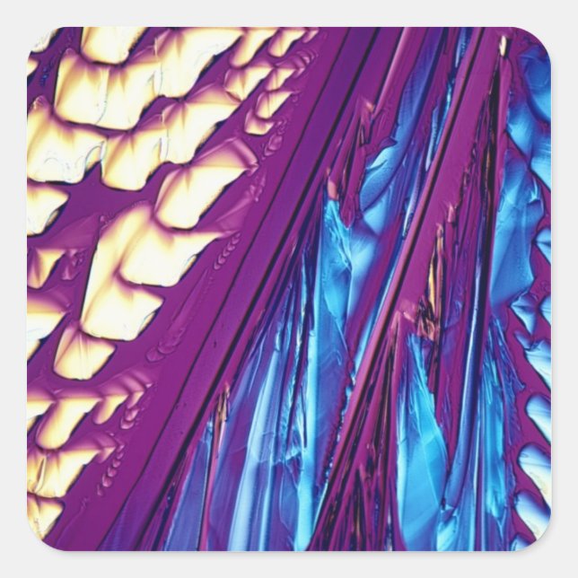 Tartaric-Säurekristalle Quadratischer Aufkleber (Vorderseite)