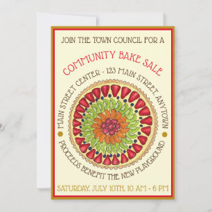 Tarte aux Frucht Tart Pie Pie Patisserie Bake Sale Einladung