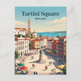 Tartini-Platz Slowenien Postkarte