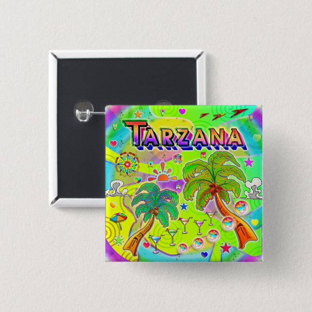 Tarzana Mind Focus Button (Vorne & Hinten)
