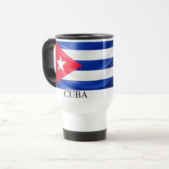 TASA CON VANDERA DE CUBA REISEBECHER (Vorderseite Links)