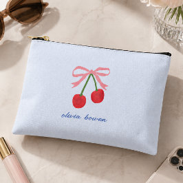Täschchen | Cherry Coquette Bow Süße Illustration Zubehörtasche