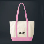 Tasche<br><div class="desc">Die Tote Tasche ist in Pink mit einem speziellen Bride-Text dargestellt. Tasche Farbe: natürlich/rosa</div>