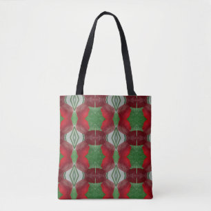 Tasche aus abstraktem, rotem und grünem Meerglas
