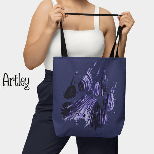Tasche aus blauem Bär, farbig, wirbelfarbige Tasch