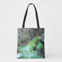 Tasche aus grünem Leguan