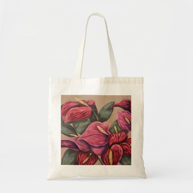 Tasche aus rotem Anthurium (Vorne)