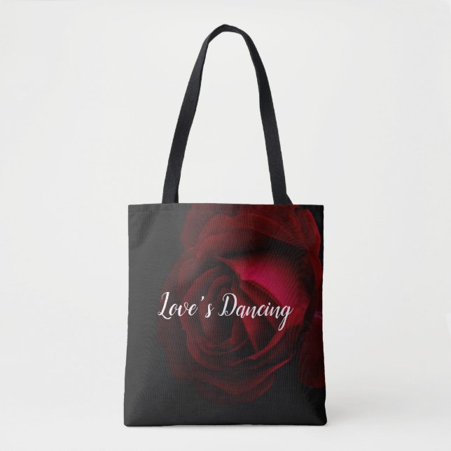 Tasche aus schwarzer rote Rose (Vorderseite)
