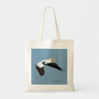 Tasche aus weißem Pelikan