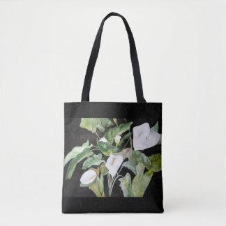 Tasche Basstölpel im Aquarell schwarzer Grund