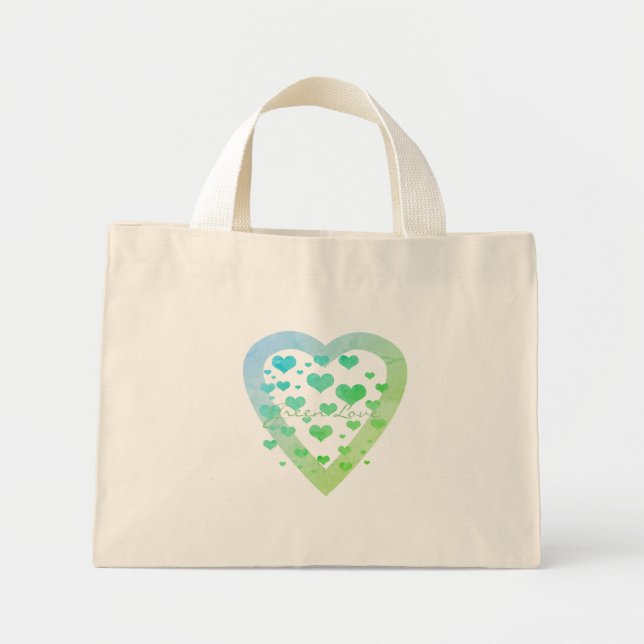 Tasche Bio grüne Liebe (Vorne)