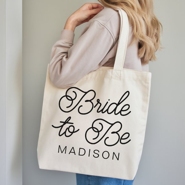 Tasche "Braut in spe" als Geschenk zur Brautparty (Bride To Be Bachelorette Tote Bag Gift for Her, Custom Bridesmaid Tote Bag Bachelorette Gift for Her)