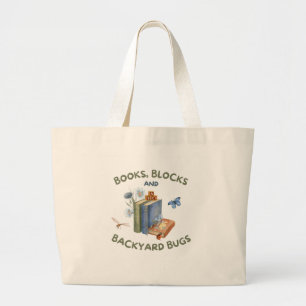 Tasche "Bücher, Bausteine und Gartenwanzen"