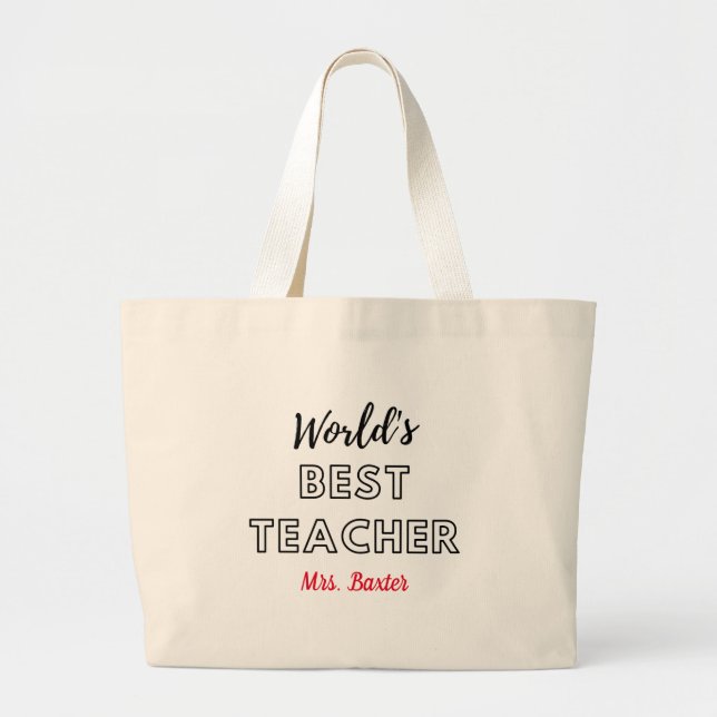 Tasche der besten Lehrer-Leinwand der Welt (Vorne)