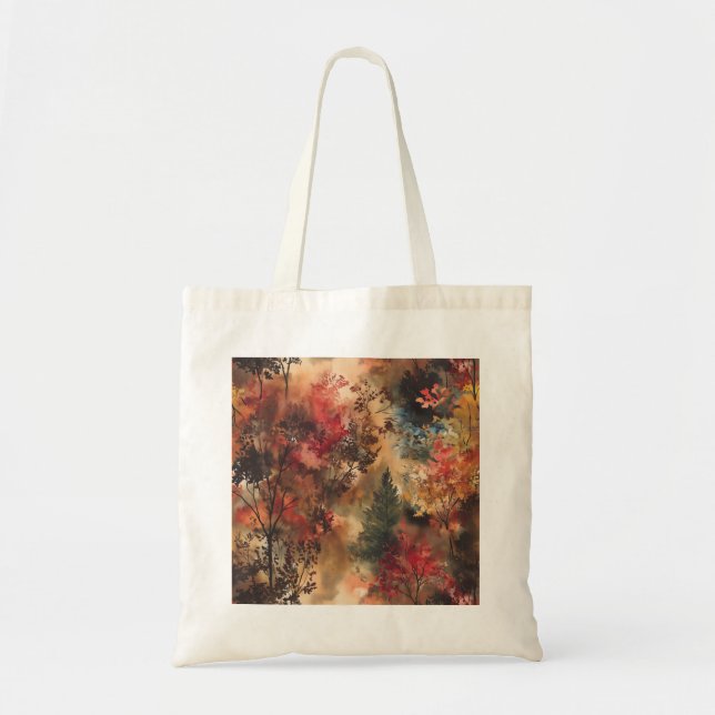 Tasche der Herbstwoodland-Wasserfarbe (Vorne)
