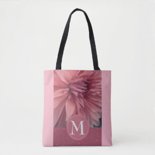 Tasche der personalisierten Blume in Monogramm