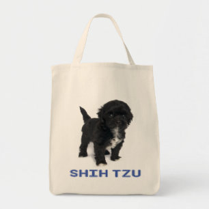 Tasche der schicken Tzu-Schwarz-Weiß-Hunde-Liebe