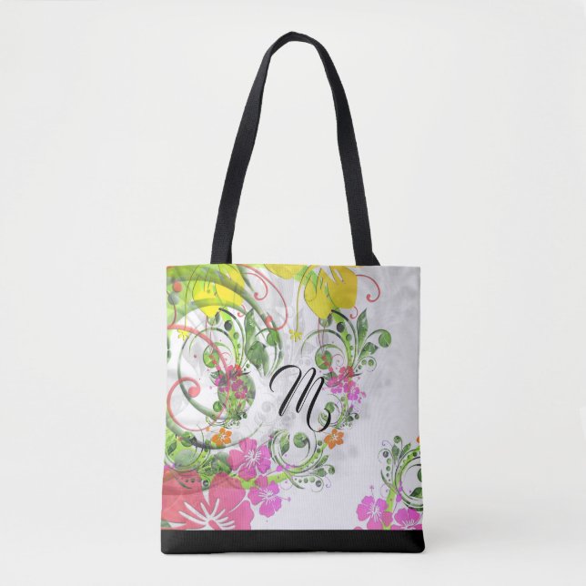 Tasche der tropischen Blume Hibiskus (Vorderseite)