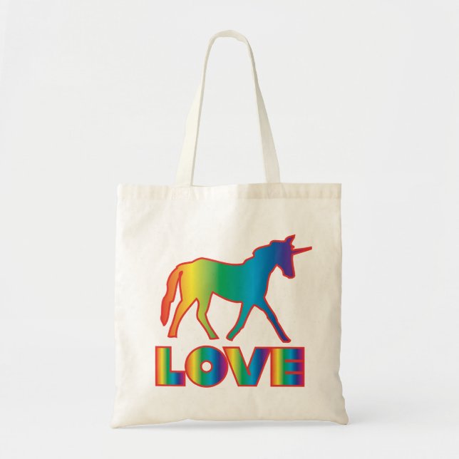 Tasche der Unicorn-Liebe-(Regenbogen) (Vorne)