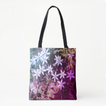 Tasche der weißen und rosa Blume