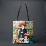 Tasche der zwei Schwestern von Fine Art Renoir<br><div class="desc">Pierre-Auguste Renoir schuf dieses charmante Gemälde im Jahre 1881. Es hieß "Two Sisters",  als es im folgenden Jahr zum ersten Mal ausgestellt wurde. Die Öl-on-Leinwand wurde von ihrem ersten Besitzer Paul Durand-Ruel "On the Terrace" genannt. Die Seine erscheint im Hintergrund.</div>