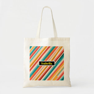 Tasche des personalisierten Retro-Streifens Bunt