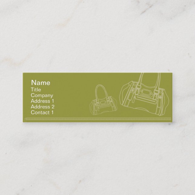 Tasche - dünn mini visitenkarte (Vorderseite)