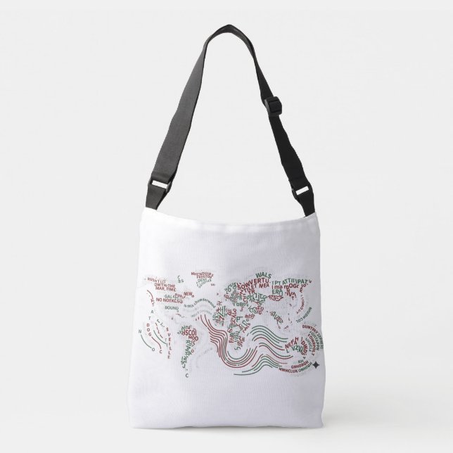 Tasche Erde Typografische Kunst (Vorderseite)