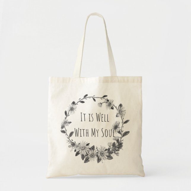 Tasche "Es ist gut mit meiner Seele" (Vorne)
