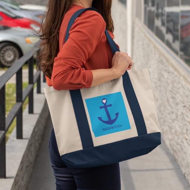 Tasche für benutzerdefinierte Themen (Nautical theme tote bag.)