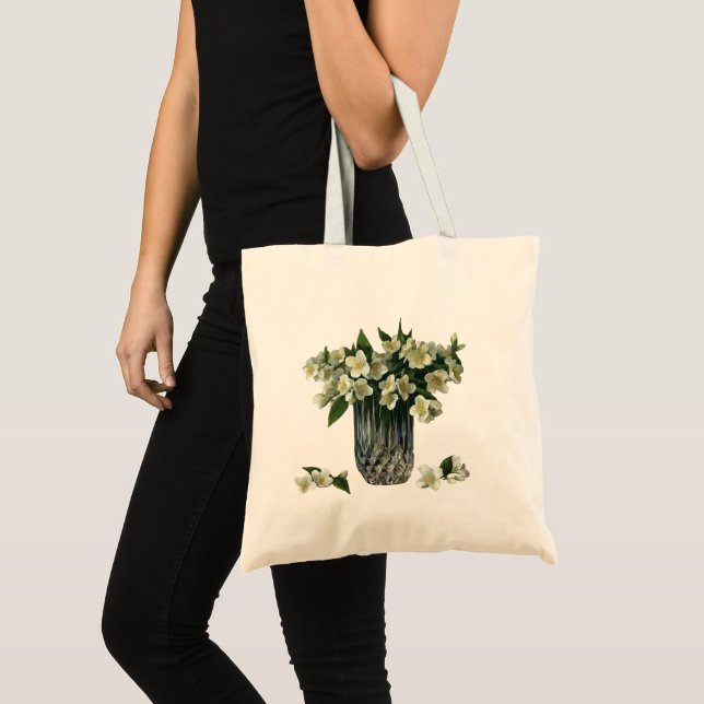 Tasche für Blumenmuster: Jasmine Vase Design (Vorderseite (Produkt))