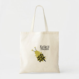 Tasche für Kinderbibliotheksbücher mit Fuzzy-Biene