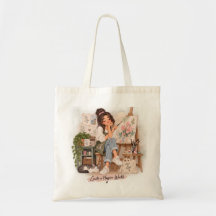 Tasche für Künstler mit dem Aufdruck 'Eine glückli
