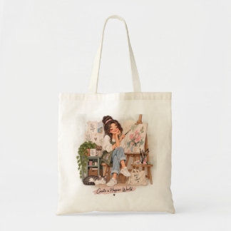 Tasche für Künstler mit dem Aufdruck 'Eine glückli
