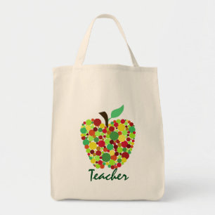 Tasche für Lehrer mit Punkten-Apfel-Muster