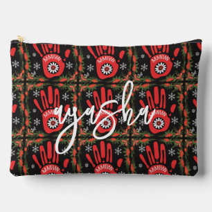 Tasche für Make-up im roten und schwarzen Design m