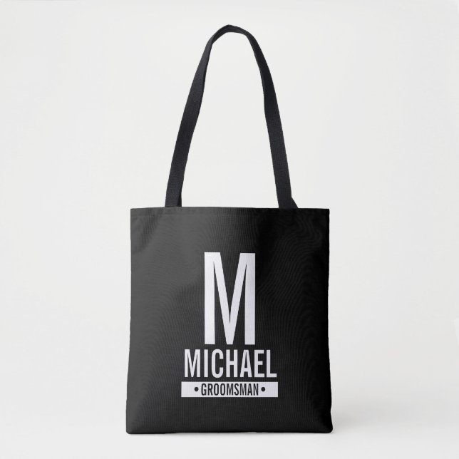 Tasche für Monogramm und Name des personalisierten (Vorderseite)