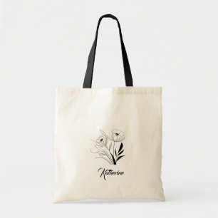 Tasche für personalisierte Blumenbezeichnungen für