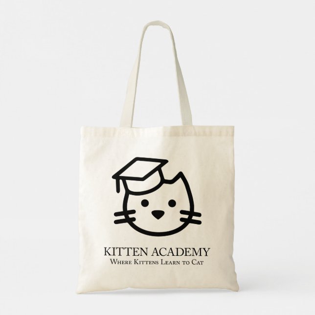 Tasche für Schlichte Logos der Kitten Academy (Rückseite)