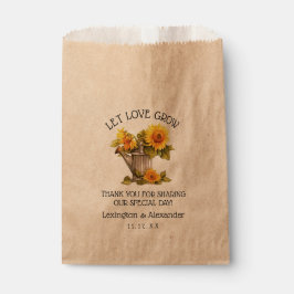 Tasche für Sonnenblumensaat Hochzeitsgast Gefallen Geschenktütchen