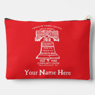 Tasche für Zubehör groß - Rot (personalisiert)