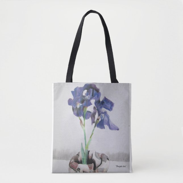 Tasche, ganz vorbei mit "lila Iris" durch (Vorderseite)