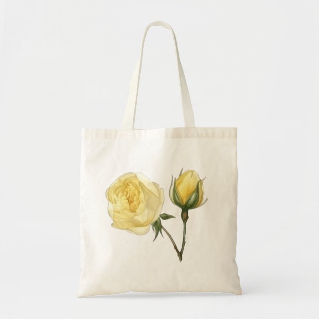 Tasche "Gelbe Rose mit Bud" (Vorne)